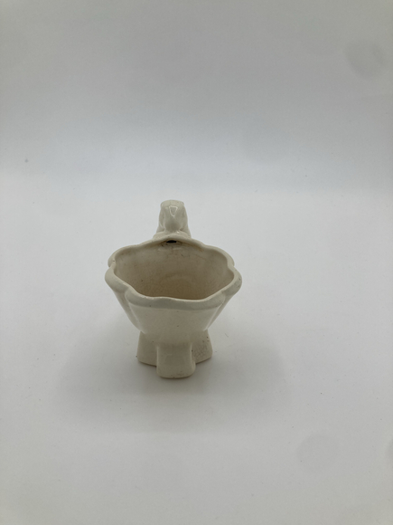 Vintage White Ceramic Bird Planter Cornucopia Vase Mid Century Pottery - Picture 3 of 4